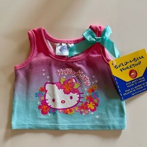 Hello Kitty Build A Bear Tropical Hawaiian Tan Hk Top Shirt Clothes Bab Sanrio